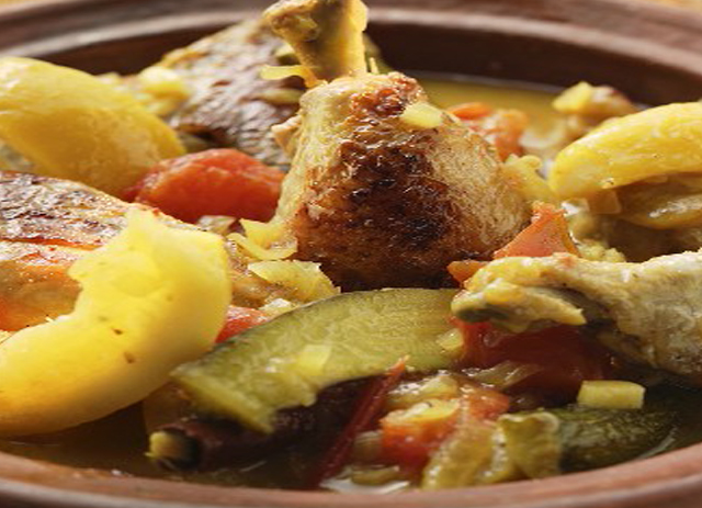 Braised Moroccan Chicken and Vegetables