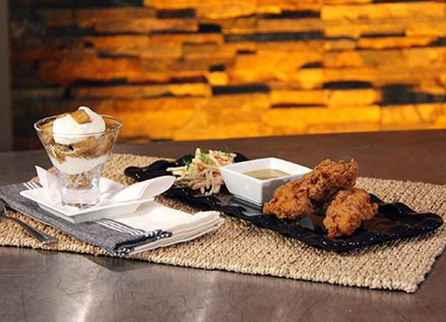 Buttermilk Fried Chicken Fingers with Clove & Honey Mustard Dipping Sauce