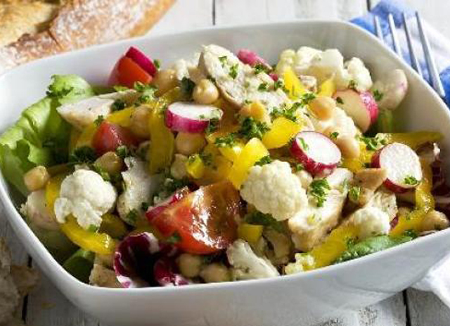 Chicken Chopped Salad with Cauliflower