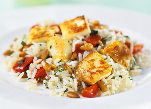 Garlic Chicken, Rice and Tomatoes