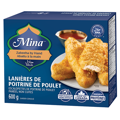 Lanières de poitrine de poulet