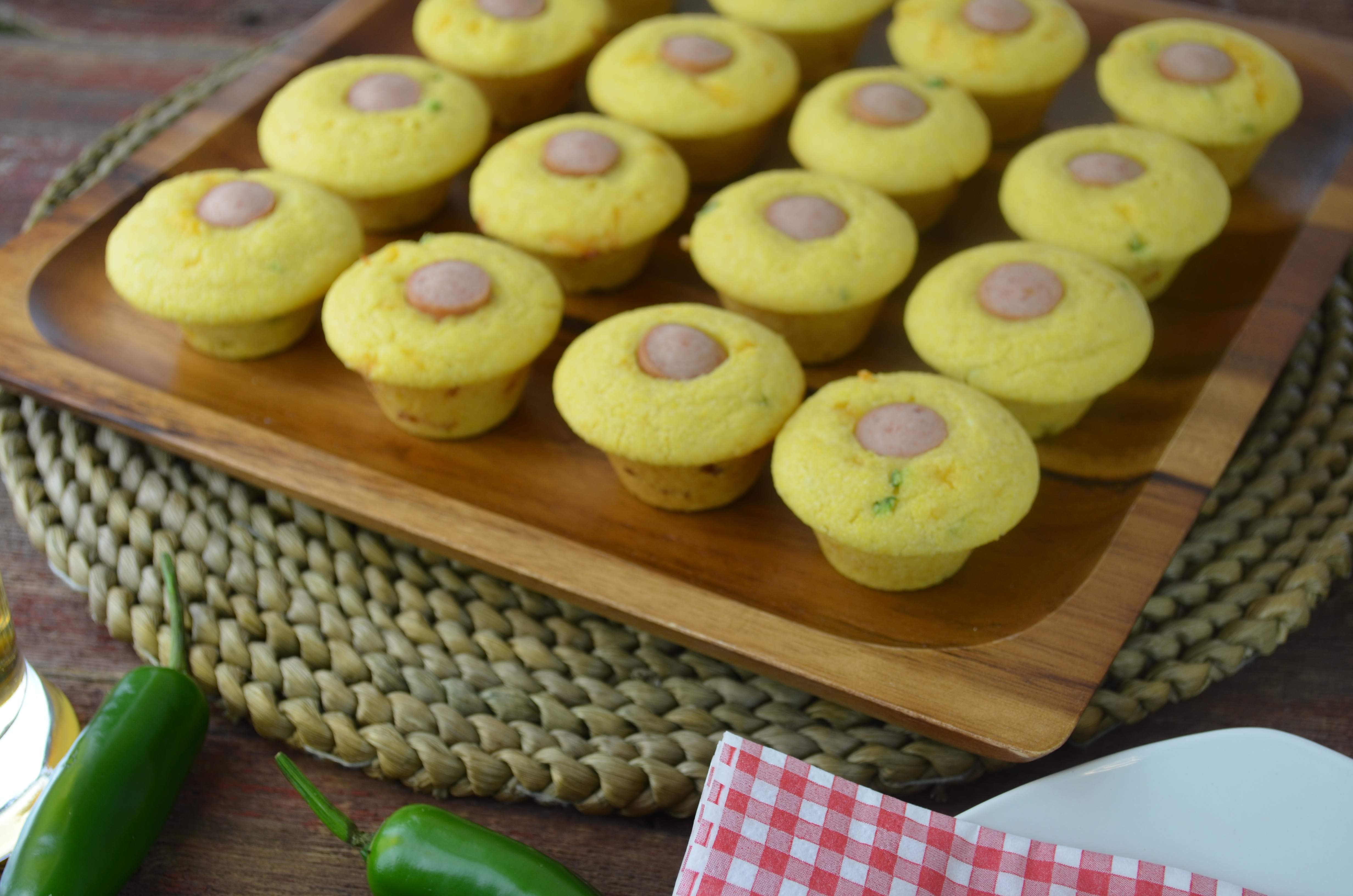 Jalapeno-Cheddar Corn Dog Muffins