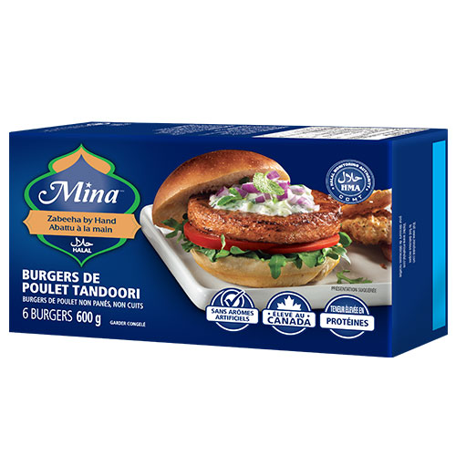 Burgers de poulet tandoori