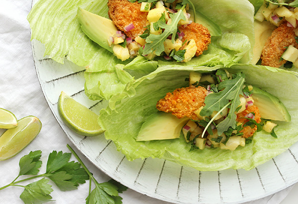 Tropical Chicken Lettuce Wraps