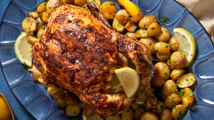 Yogurt and Lemon Roasted Chicken